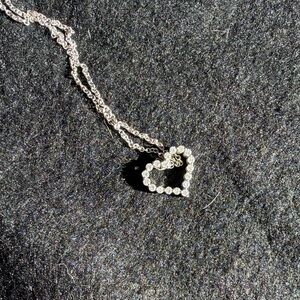 Gorgeous Diamond Heart Necklace